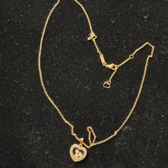 14k Gold plated Heart Pendant Necklace - Picture 1 of 2